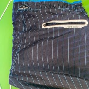 Men’s Point zero Swim shorts active wear zipper pockets Canada logo leg size LG